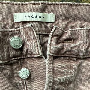 PacSun Dusty Brown All Cotton High Rise Straight Jeans